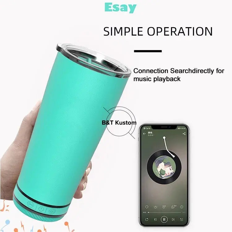 17oz Blank Bluetooth Speaker Tumbler