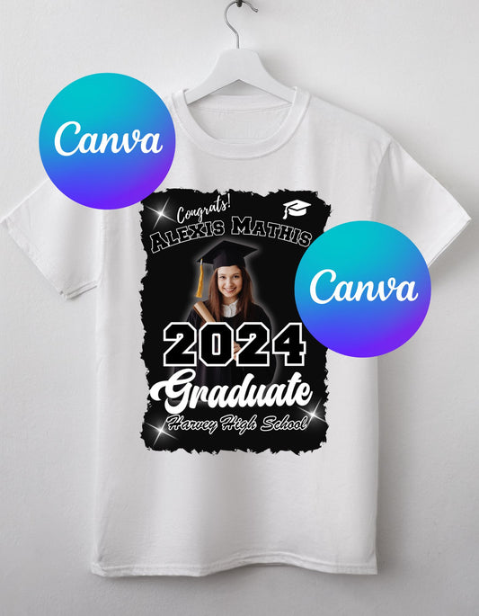 Editable Graduation Shirt Template