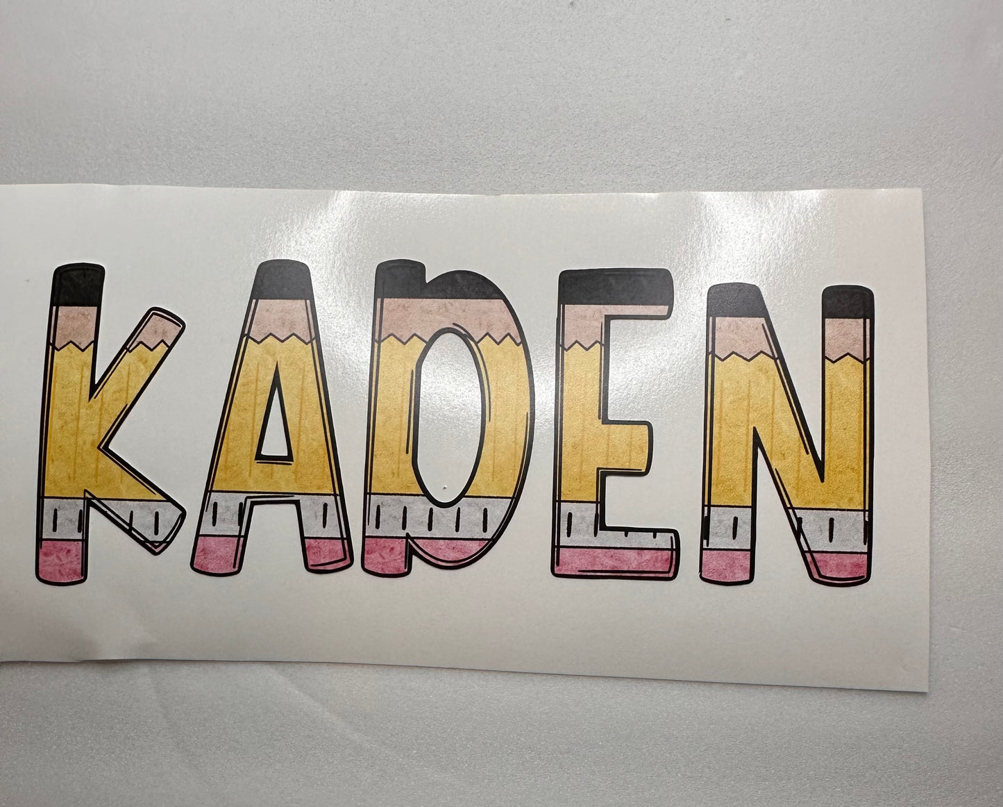 Custom Name Pencil Doodle Sticker