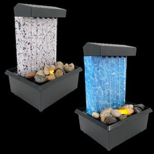 LED Fountain with Stones, 3.75x4.5x6.5-in.