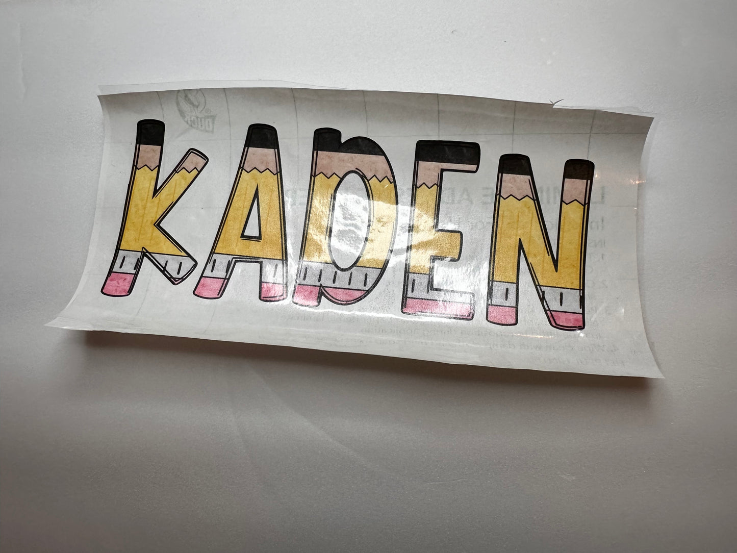 Custom Name Pencil Doodle Sticker