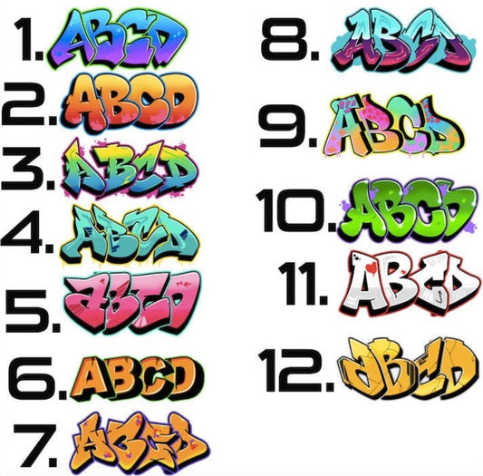 Name Graffiti Custom Stickers Decal