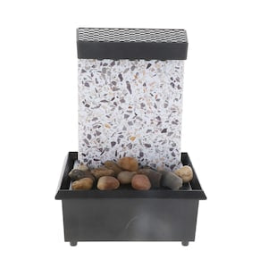 LED Fountain with Stones, 3.75x4.5x6.5-in.