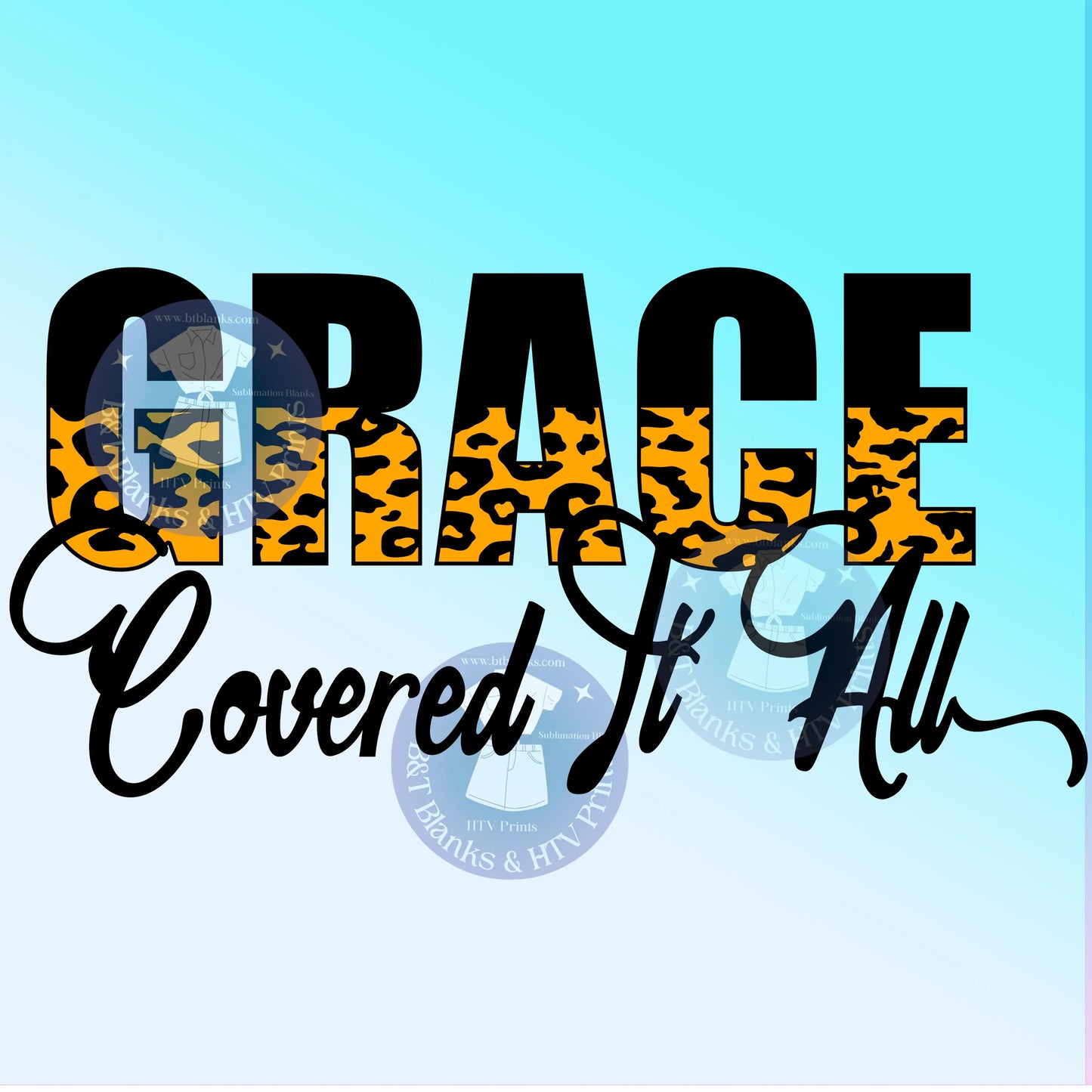 Grace Covered HTV Transfer