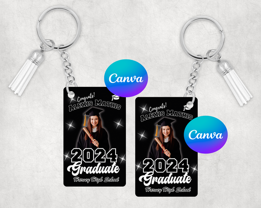 Editable Graduation Keyring Template