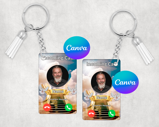 Editable Memorial Phone Keyring Template