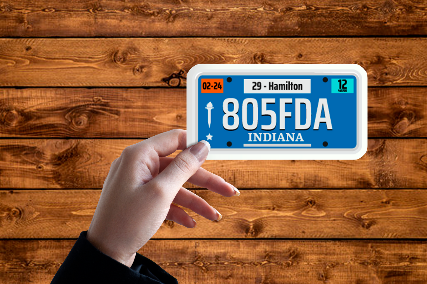 Personalized Sticker | Mini License Plate Sticker