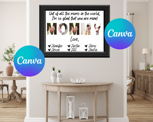 editable mom photo frame