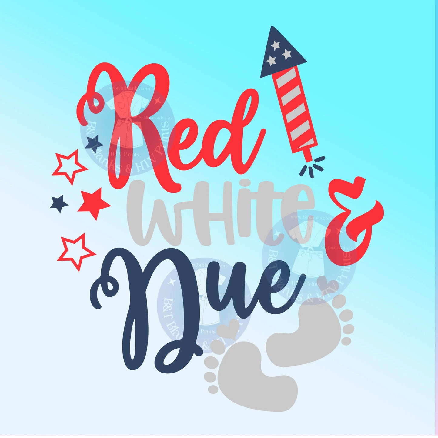 Red White and Due HTV Transfer