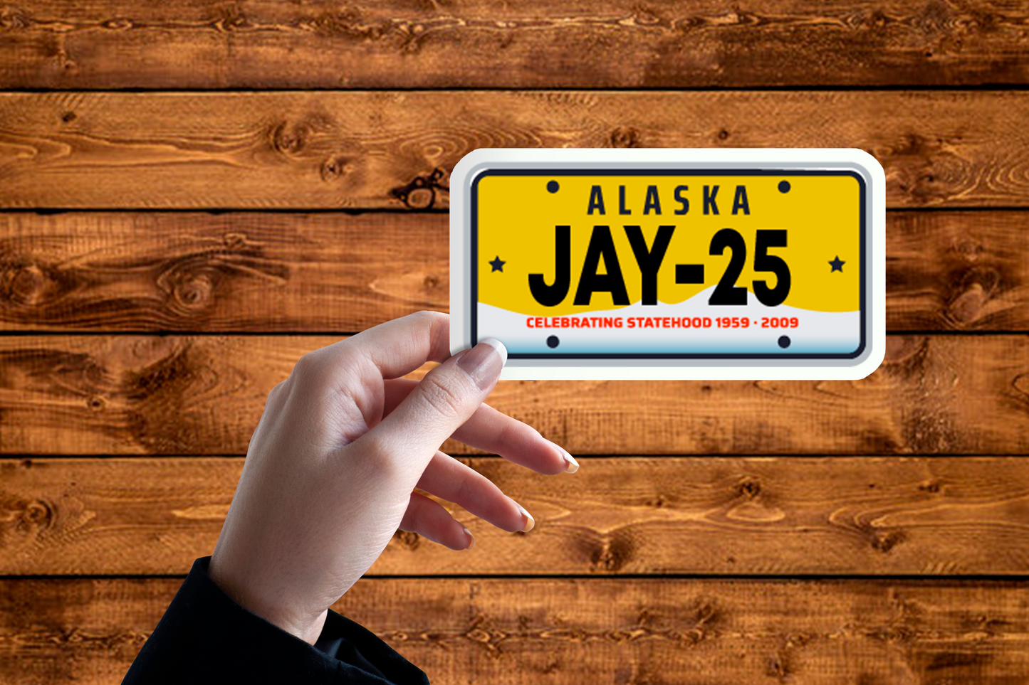 Personalized Sticker | Mini License Plate Sticker