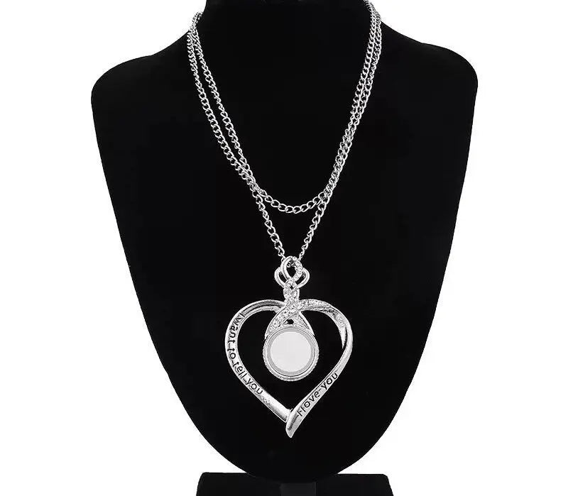 Sublimation Blank I Love You Necklace