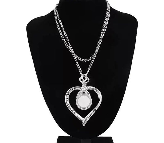 Sublimation Blank I Love You Necklace