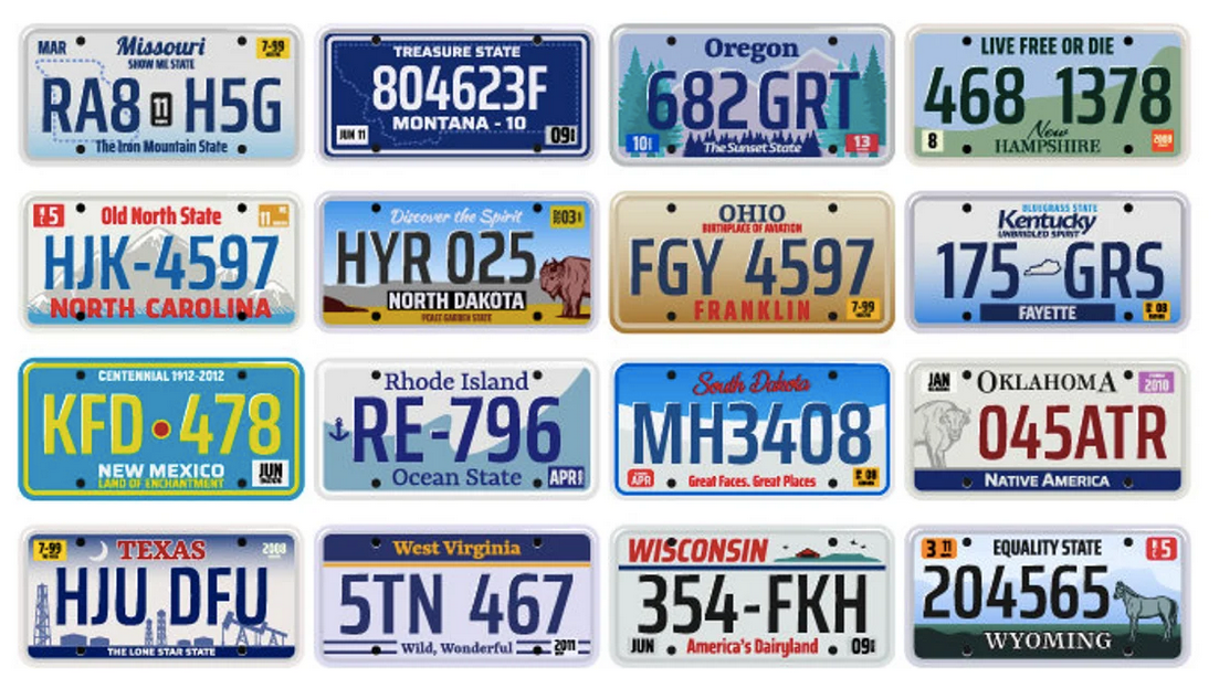 Personalized Sticker | Mini License Plate Sticker